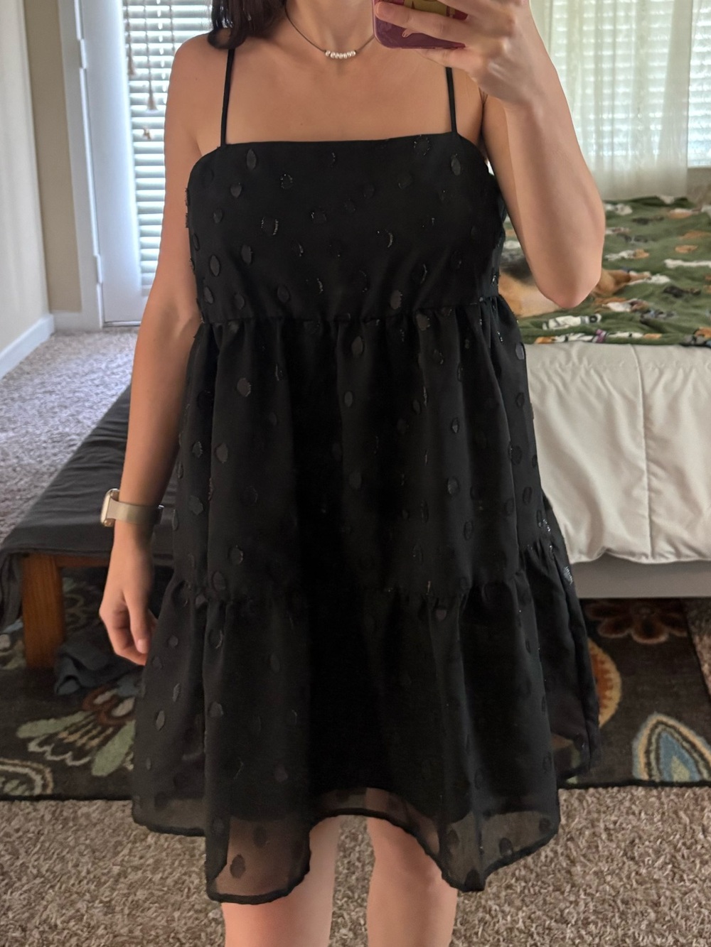 Forever 21 Black Satin-Look Top